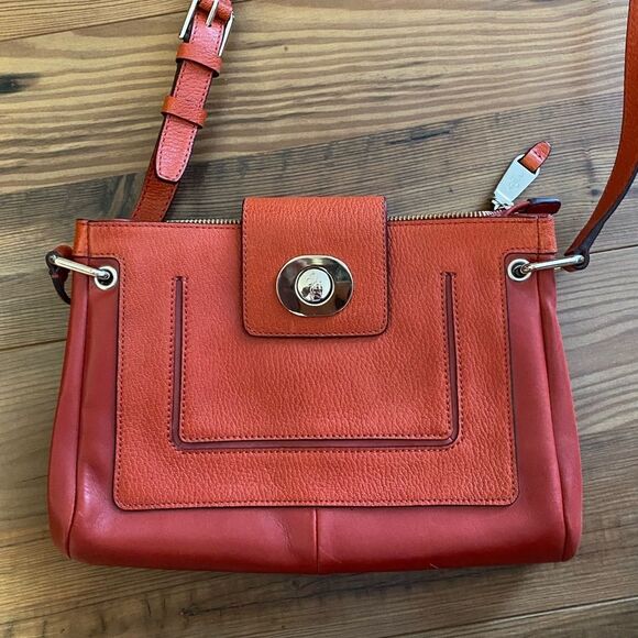 Coke Haan Red Leather Crossbody Bag - Picture 1 of 3